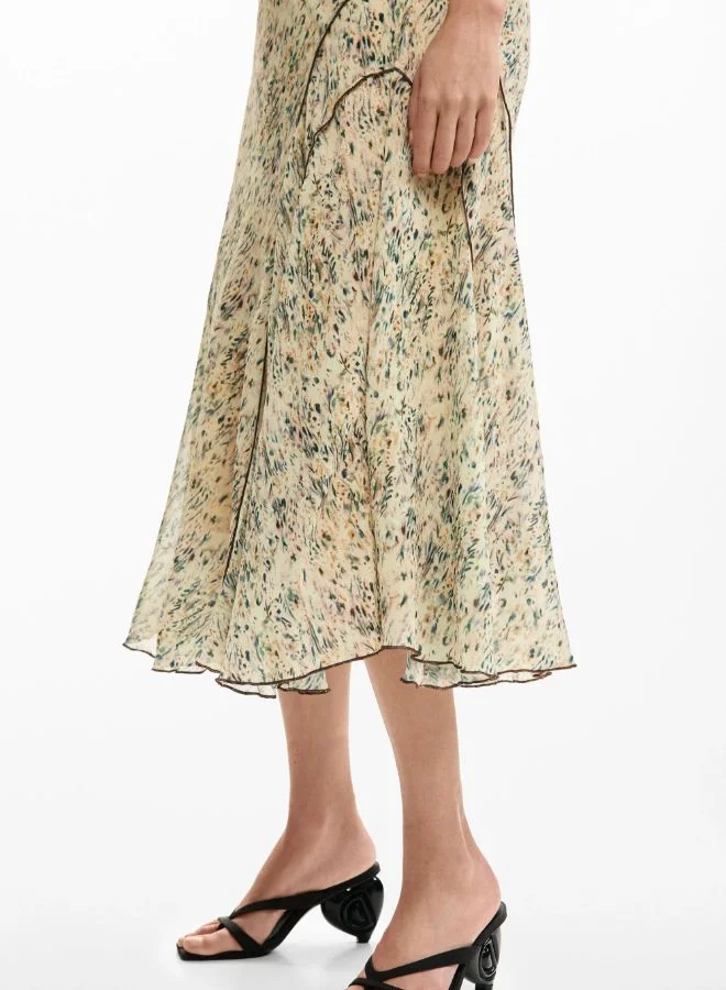 DESIGUAL Beige Wild midi skirt for Women | Best Price UAE